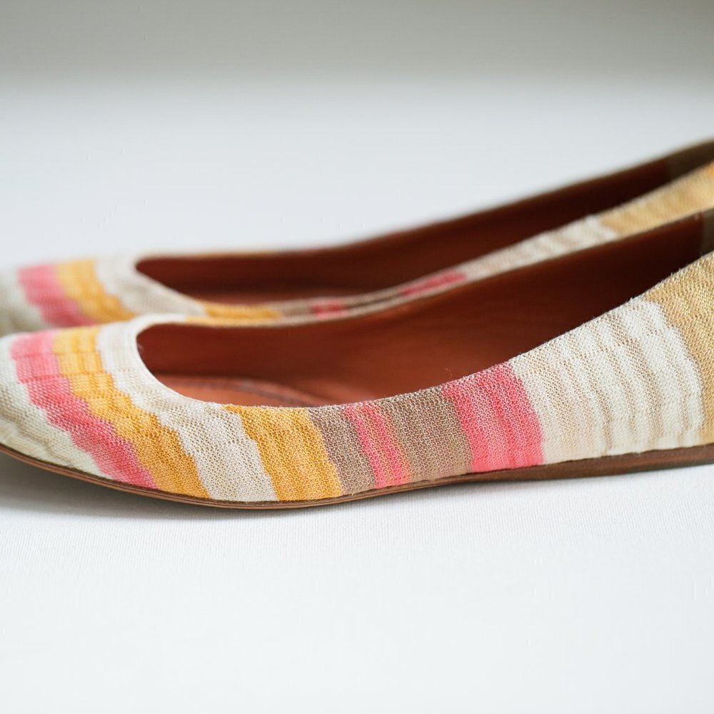 Missoni Round Toe Colorful Geometric Print  Flats - Picture 9 of 14